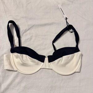 Black and White Bikini Top